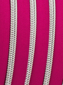 Endlosreißverschluss metallisiert fuchsia/ silber (1m)